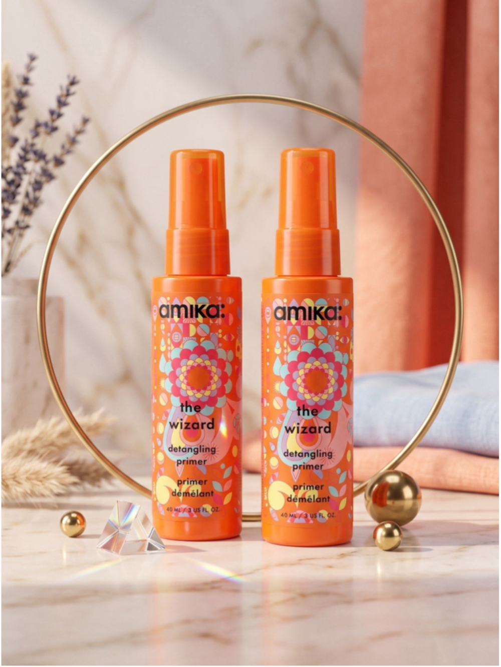 Amika The Wizard Detangling Primer Travel Size 2 oz Duo New
